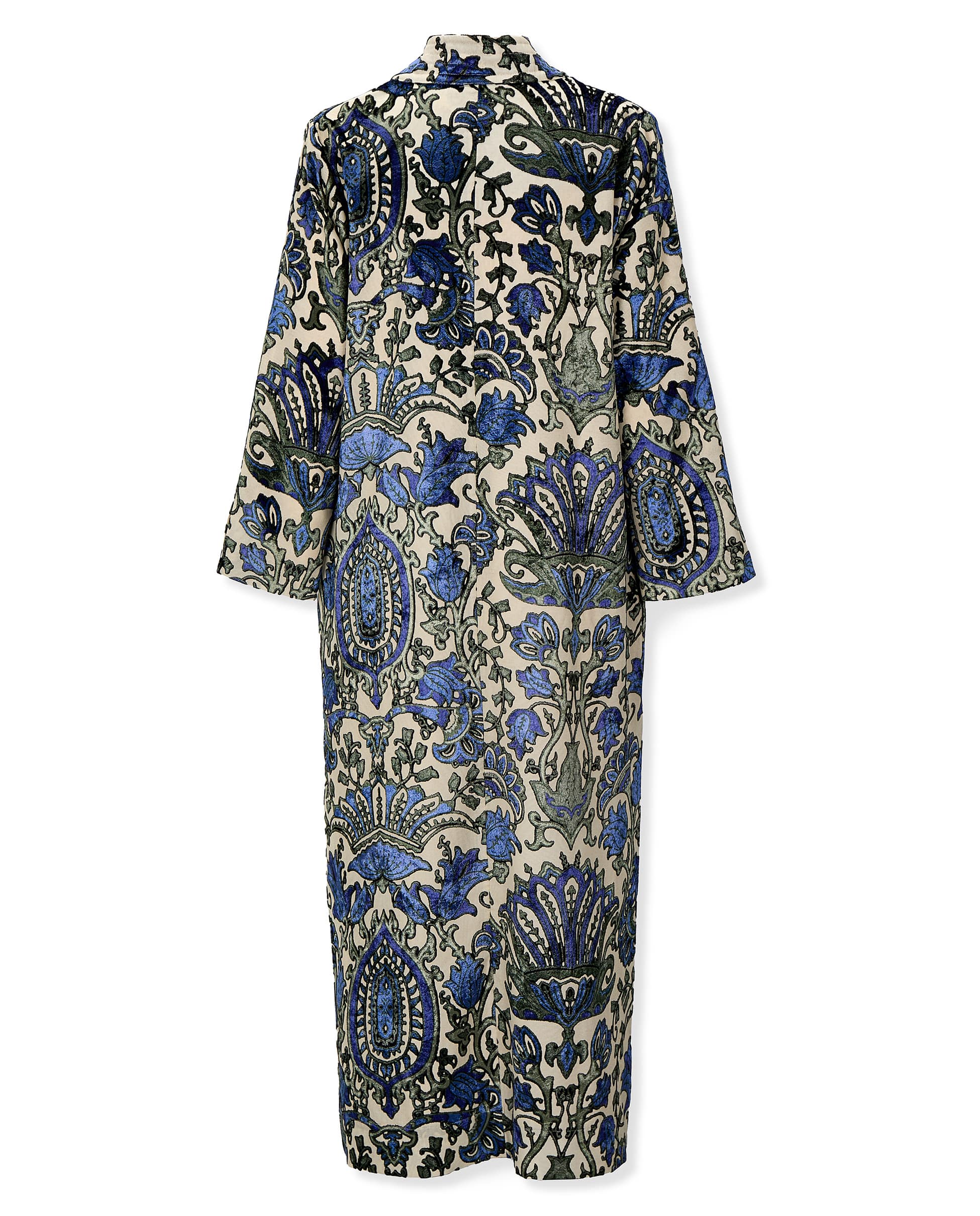 CIANITA | Kimono con Detalle de Terciopelo Azul