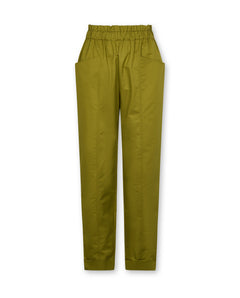 ASTROS | Pantalón Tapered de Algodón Verde Oliva